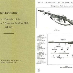 Colt 1936 circa Monitor Machine Rifle R80 Manual