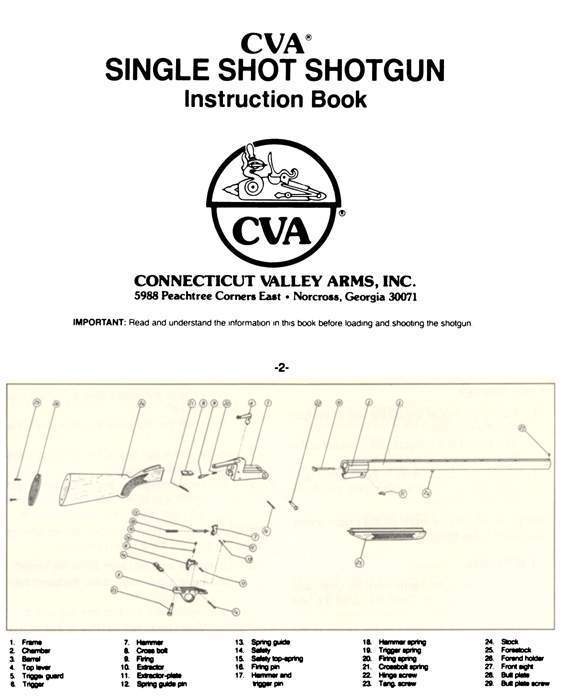 CVA Single Shot Shotgun Manual - GB-img-0