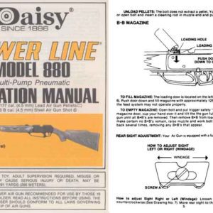 Daisy M880 Power Line Manual