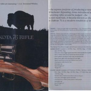 Dakota Arms 1982 Circa Gun Catalog