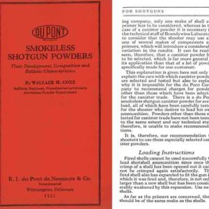 Dupont 1931 Smokeless Powders Story of Their Development