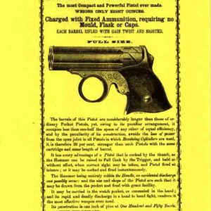 Elliot's Pocket Revolver Flyer 1862 Circa