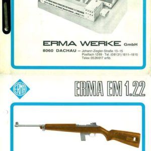 Erma Werke 1985 Circa, Gun Catalog, Dachau, Germany