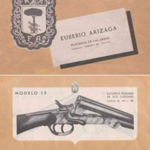 Eusebio Arizage 1955 Circa Guns Catalog (Spain)