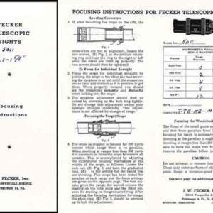 Fecker 1939 Circa Rifle Telescope Manual