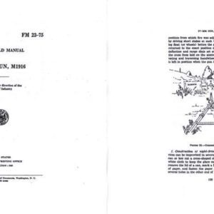 FM 23-75 1940 37MM Gun, M1916 Basic Field Manual