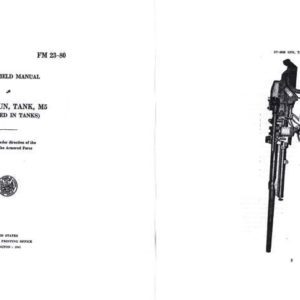 FM 23-80 1941 37MM Gun, Tank, M5 Basic Field Manual