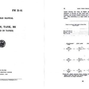 FM 23-81 1942 37MM Gun, Tank, M6 Basic Field Manual