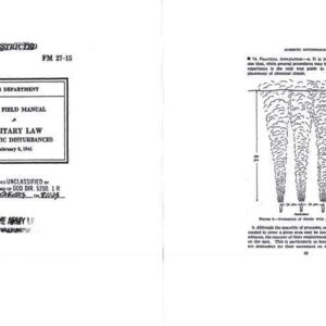 FM 27-15 1941 Military Law, Domesic Disturbances (Riots, & Assemblies)