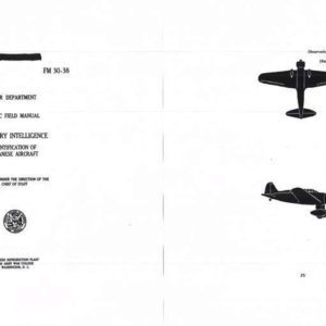 FM 30-38 1941 Identification of Japanese Aircraft