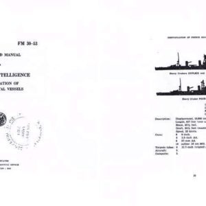 FM 30-53 1942 Identificatrion of French Naval Vessels