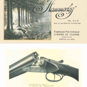 FN 1928 Circa Fabrique Nationale Hammerless Guns Catalog