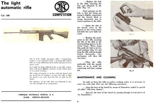 FN c1969 LAR (Light Automatic Rifle) cal .308 Manual - GB-img-0