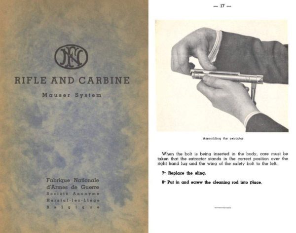 FN 1930's Circa Rifle & Carbine- Mauser System Manual