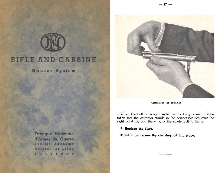 FN 1930's  Rifle & Carbine- Mauser System Manual - GB-img-0