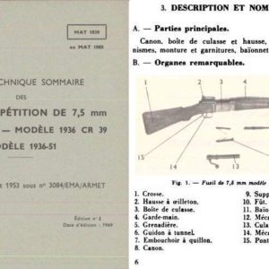 Fusils a Repetition 1969- Manual de 7.5mm M1936 et CR39 et 1936-51 French