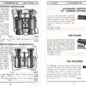 J. Galef Sporting 1925 Catalog (NY)