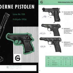 GECO, 1956 Moderne Pistolen Catalog No. 128