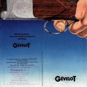 Gevelot 1974 Paris, France - Ammunition & .22 Rifle Catalog