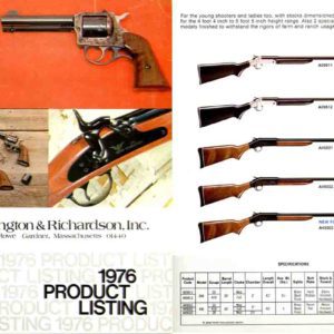 Harrington & Richardson Arms 1976 Dealer Catalog