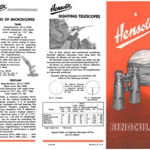 Hensold 1956 Optics Flyer