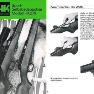 Heckler & Koch Modell HK270 Sport Selbstladebuchse Manual