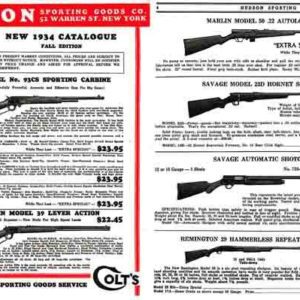 Hudson Sporting Goods 1934 Catalog