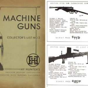 Hy Hunter 1956 Machine Gun Catalog