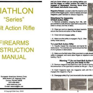 Izhmash Model Biathlon Series Bolt Action Rifle Manual