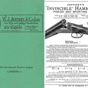 Jeffery 1920 Circa Sporting Catalogue Gun Catalog (UK)