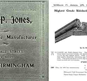 William P. Jones 1900 Circa Gun Catalog- Birmingham, England