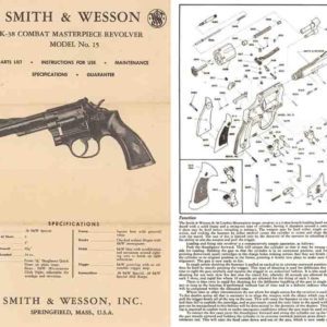Smith & Wesson Model 15 K-38 Combat Masterpiece Revolver Manual