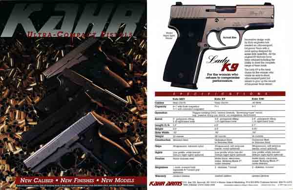 KAHR Ultra Compact Pistols 1997 Catalog - GB-img-0