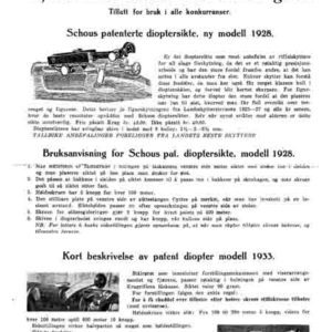 Schou’s Bossemaker 1934 and Sportsforretning Optical flyer