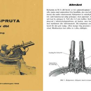Kulspruta M/36 1966- Manual Beskrivning Kungl Armeförvaltningen (Sweden)