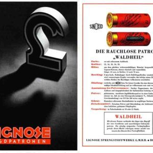 Lignose Jagdpatrone 1934 Circa Munitions