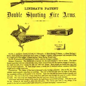 Lindsay's Patent Double Shooting Firearms 1863 Circa Flyer-Manual