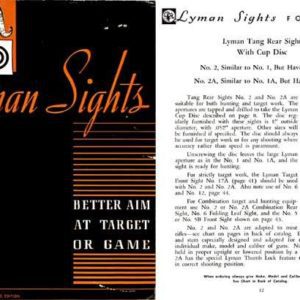 Lyman 1945 Gunsights Catalog #30