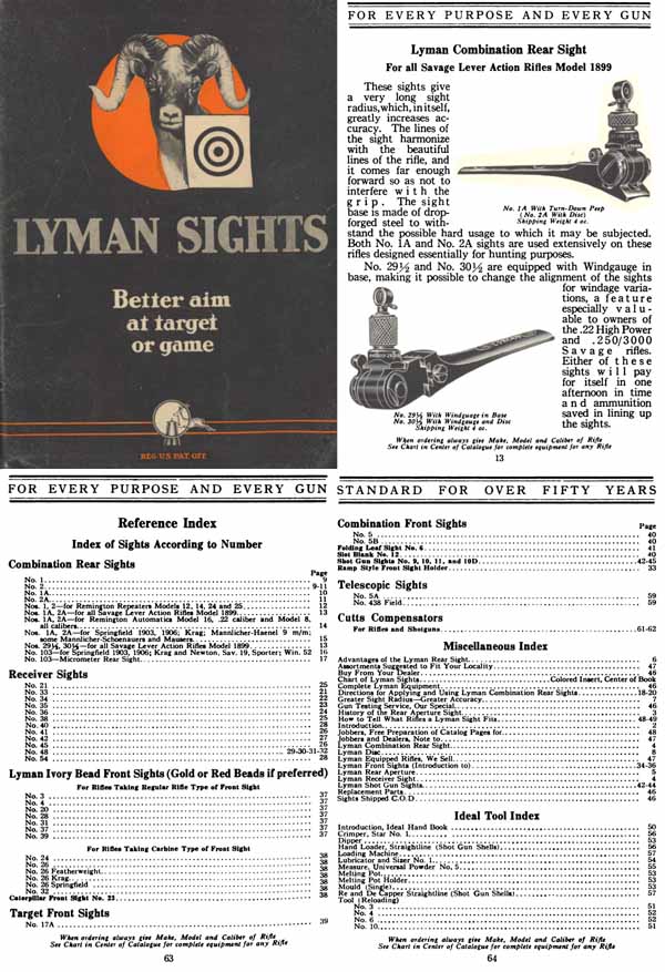 Lyman 1931 Gun Sights & Reloading Catalog No. 19 - GB-img-0