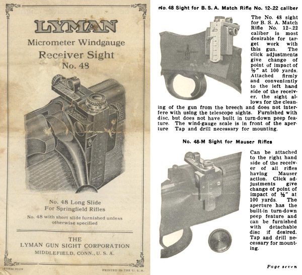 Lyman No. 48 Sight Manual - GB-img-0