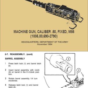 M85 1984 .50 Caliber Fixed MG Operators Manual TM 9-1005-231-10