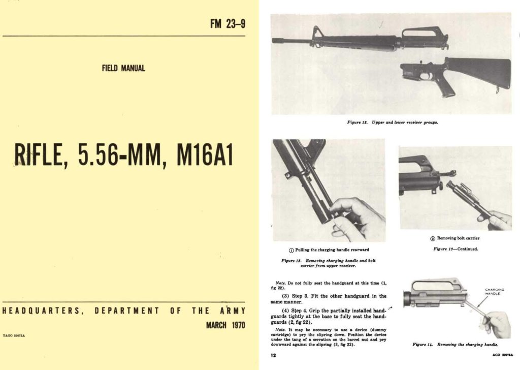 M16a1 556mm 1970 Rifle Field Manual Fm 23 9 Cornell Publications 0814
