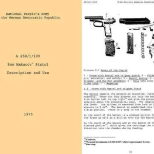 Makarov A 250/1/109 9mm Pistol Manual (English)