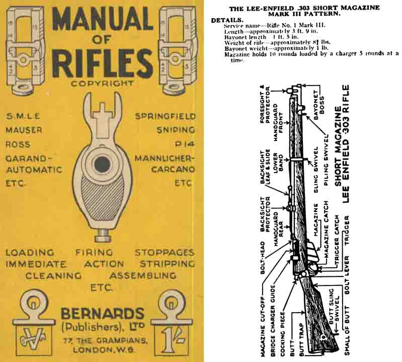 Manual of Rifles c1940-Lee Enfield P-14 Ross Sprfld Garand +- GB-img-0