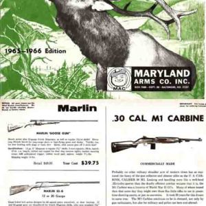 Maryland Arms 1965-66 Catalog Baltimore, MD