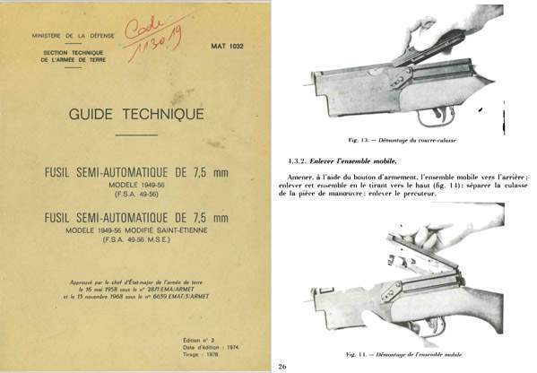 MAS-Fusil Semi-Automatique De 7,5mm Modele 1949-56 et Modefie - GB-img-0