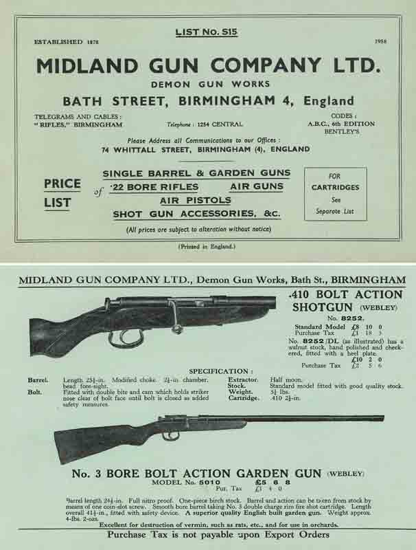 Midland Sporting Guns 1958 Catalog - GB-img-0