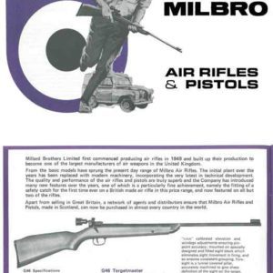 Milbro 1969 Circa Air Rifles and Pistols - Motherwell, Scotland
