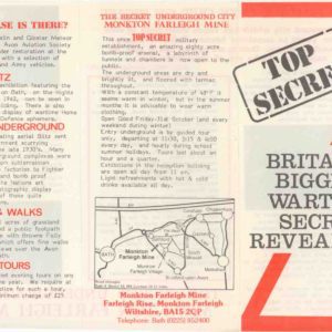 Monkton Farleigh Mine 1943 Flyer- Secret UK Installation