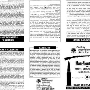 Mosin-Nagant Rifles M1891, M1930, M27, M38, M39, M44 Manual